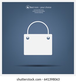 shopping bag - vector icon