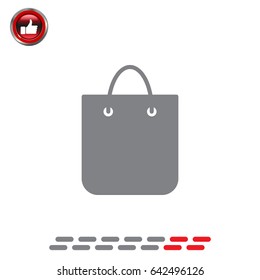 shopping bag - vector icon