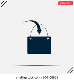 shopping bag - vector icon