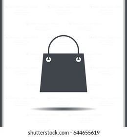 shopping bag - vector icon