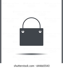 shopping bag - vector icon