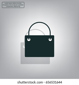 shopping bag - vector icon