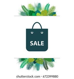 shopping bag - vector icon