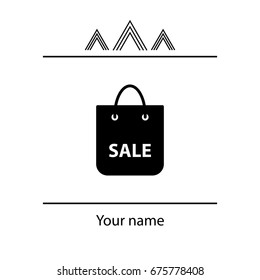 shopping bag - vector icon