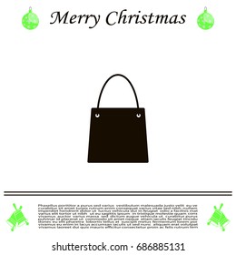 shopping bag - vector icon