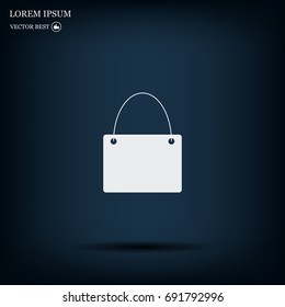 shopping bag - vector icon