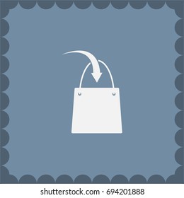 shopping bag - vector icon