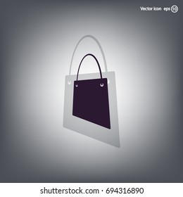 shopping bag - vector icon