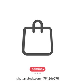 Shopping bag vector icon