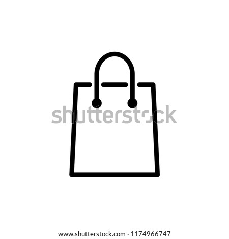 Shopping bag - Vector icon.