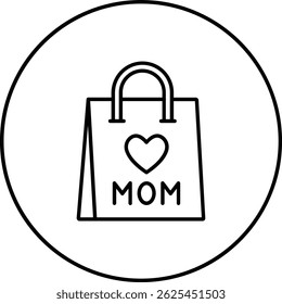 Icono de Vector de la bolsa de compras. Se puede utilizar para aplicaciones de impresión, móviles y de Web.