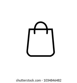 Shopping bag vector icon. Shopping cart symbol vector design.