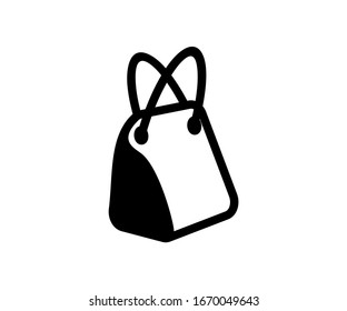 Shopping Bag Vector Icon Design Template. isolated on white.