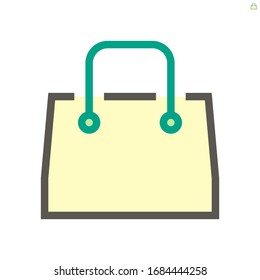 Shopping bag vector icon design for shopping graphic design elemen, 48X48 pixel perfect and editable stroke.