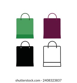 Shopping Bag vector icon design for e-commerce, online store and marketplace. Shopping Bag icon vector for webs