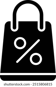 Ilustración de diseño de icono de Vector de bolso de compras