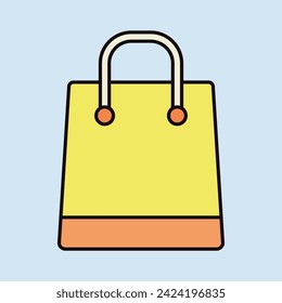 Shopping bag vector icon. E-commerce sign. Graph symbol for your web site design, logo, app, UI. Vector illustration, EPS10.