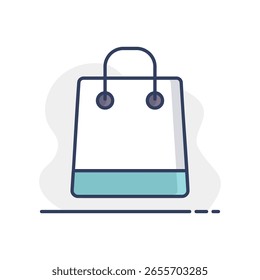 Icono del Vector del bolso de compras. Signo de comercio electrónico. Símbolo del gráfico para su diseño del Sitio web, logotipo, App, UI. Ilustración vectorial, EPS10.