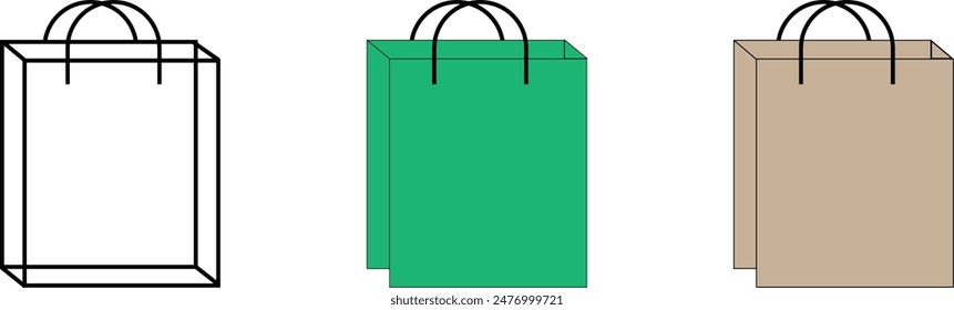 bolso de compras - icono de Vector eps 10