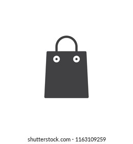 Shopping bag vector icon. filled flat sign for mobile concept and web design. Paper bag simple solid icon. Symbol, logo illustration. Pixel perfect vector graphics