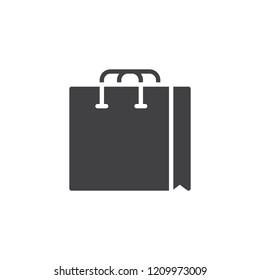 Shopping bag vector icon. filled flat sign for mobile concept and web design. Paper Bag simple solid icon. Symbol, logo illustration. Pixel perfect vector graphics