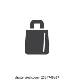 Shopping bag vector icon. filled flat sign for mobile concept and web design. Shopping bag glyph icon. Symbol, logo illustration. Vector graphics
