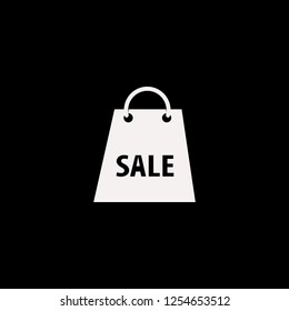 shopping bag vector icon. flat shopping bag design. shopping bag illustration for graphic 