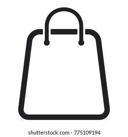shopping bag vector icon, flat design best shopping bag illustration 
