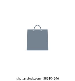 shopping bag - vector icon. Gray icon