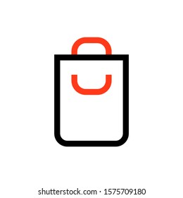Shopping bag vector icon in here