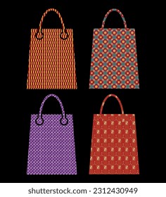 Shopping bag vector. Bag icon illustration.