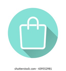 Shopping bag vector icon. Illustration isolated for graphic and web design.