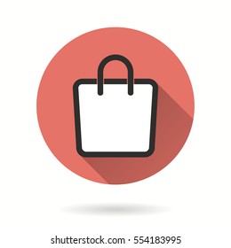 Shopping bag vector icon. Illustration isolated for graphic and web design.