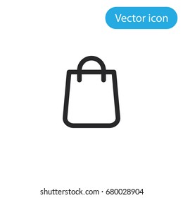 Shopping bag  vector icon, illustration symbol