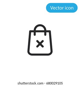 Shopping bag  vector icon, illustration symbol