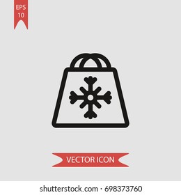 Shopping bag vector icon, illustration symbol