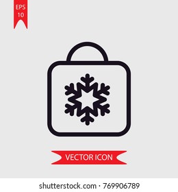 Shopping bag vector icon, illustration symbol