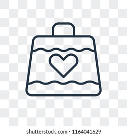 Shopping bag vector icon isolated on transparent background, Shopping bag logo concept