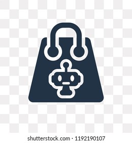 Shopping bag vector icon isolated on transparent background, Shopping bag transparency concept can be used web and mobile