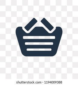 Shopping bag vector icon isolated on transparent background, Shopping bag transparency concept can be used web and mobile