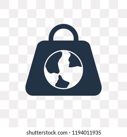 Shopping bag vector icon isolated on transparent background, Shopping bag transparency concept can be used web and mobile