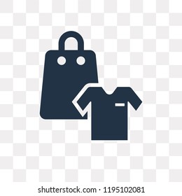 Shopping bag vector icon isolated on transparent background, Shopping bag transparency concept can be used web and mobile