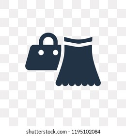 Shopping bag vector icon isolated on transparent background, Shopping bag transparency concept can be used web and mobile