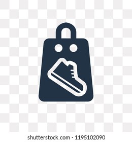 Shopping bag vector icon isolated on transparent background, Shopping bag transparency concept can be used web and mobile