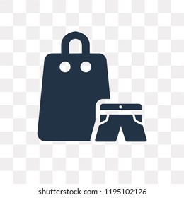 Shopping bag vector icon isolated on transparent background, Shopping bag transparency concept can be used web and mobile