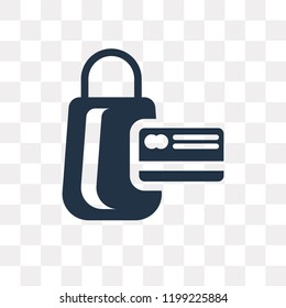 Shopping bag vector icon isolated on transparent background, Shopping bag transparency concept can be used web and mobile