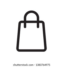 Shopping bag vector icon isolated