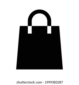 Shopping bag vector icon, isolated on white background