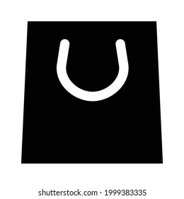 Shopping bag vector icon, isolated on white background