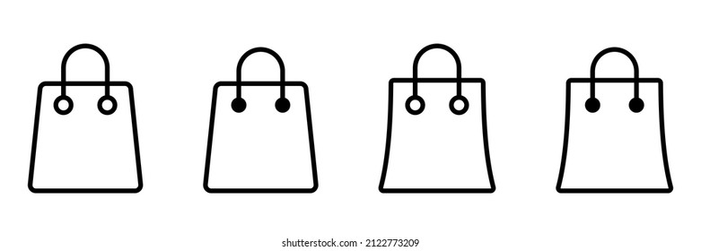 Icono vectorial de bolsa de compras aislado
